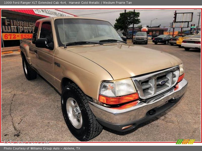Harvest Gold Metallic / Medium Prairie Tan 1999 Ford Ranger XLT Extended Cab 4x4