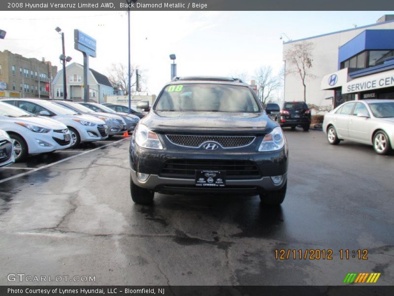 Black Diamond Metallic / Beige 2008 Hyundai Veracruz Limited AWD