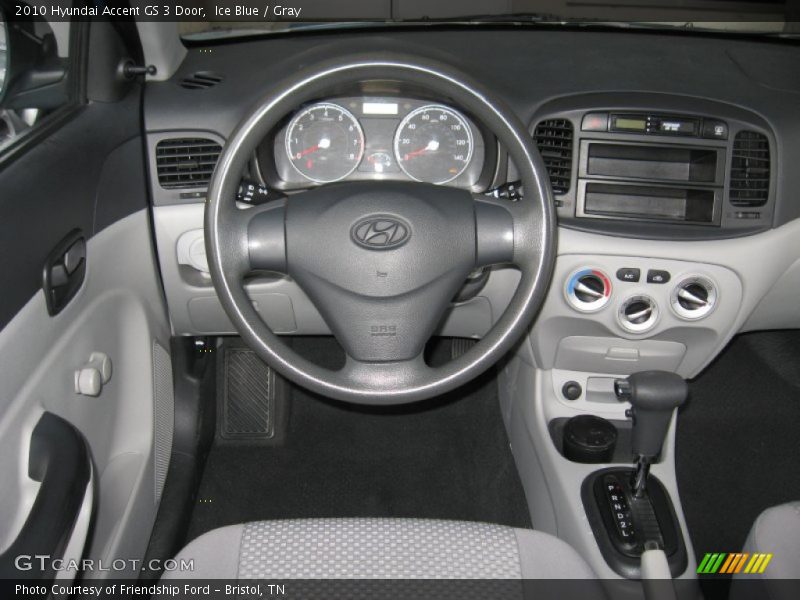 Ice Blue / Gray 2010 Hyundai Accent GS 3 Door