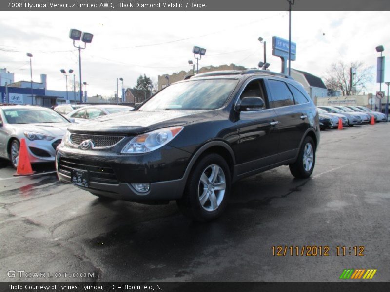 Black Diamond Metallic / Beige 2008 Hyundai Veracruz Limited AWD