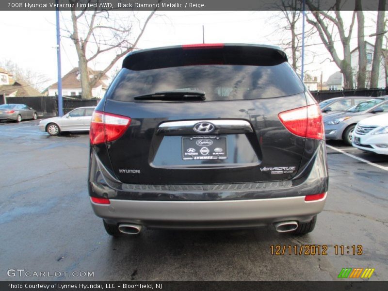 Black Diamond Metallic / Beige 2008 Hyundai Veracruz Limited AWD