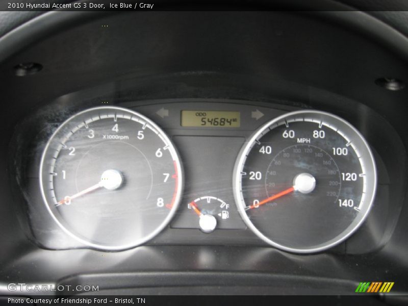 Ice Blue / Gray 2010 Hyundai Accent GS 3 Door