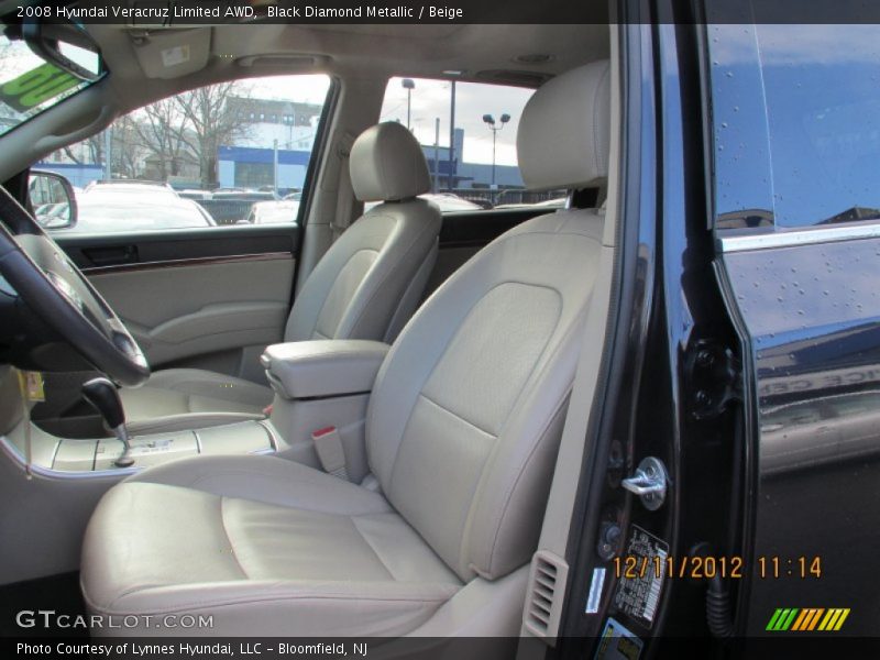 Black Diamond Metallic / Beige 2008 Hyundai Veracruz Limited AWD