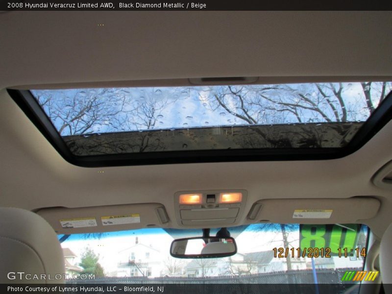 Black Diamond Metallic / Beige 2008 Hyundai Veracruz Limited AWD