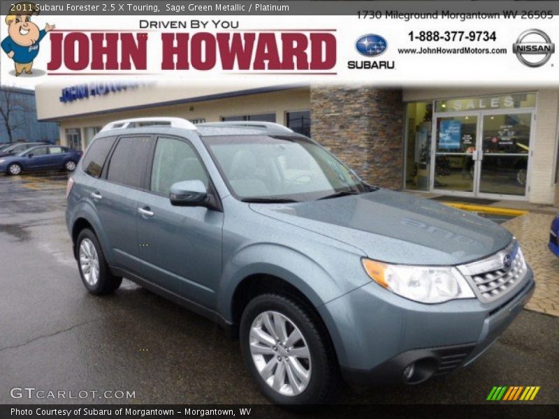 Sage Green Metallic / Platinum 2011 Subaru Forester 2.5 X Touring