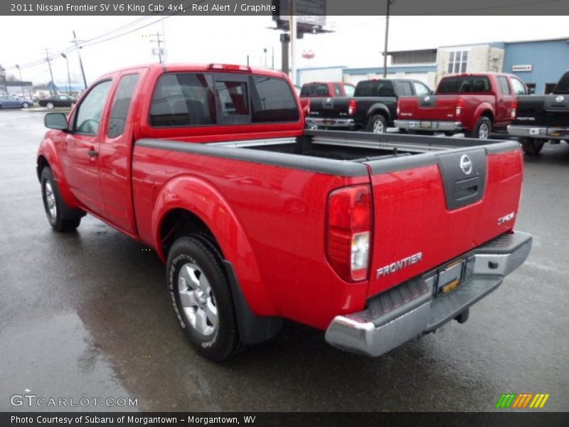 Red Alert / Graphite 2011 Nissan Frontier SV V6 King Cab 4x4
