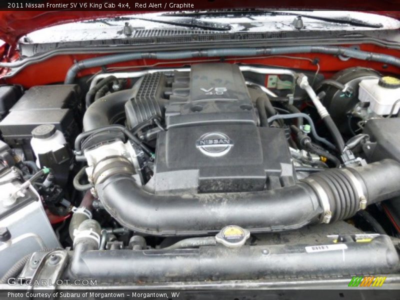 Red Alert / Graphite 2011 Nissan Frontier SV V6 King Cab 4x4