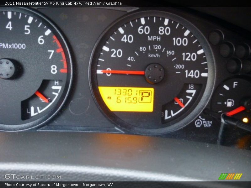Red Alert / Graphite 2011 Nissan Frontier SV V6 King Cab 4x4