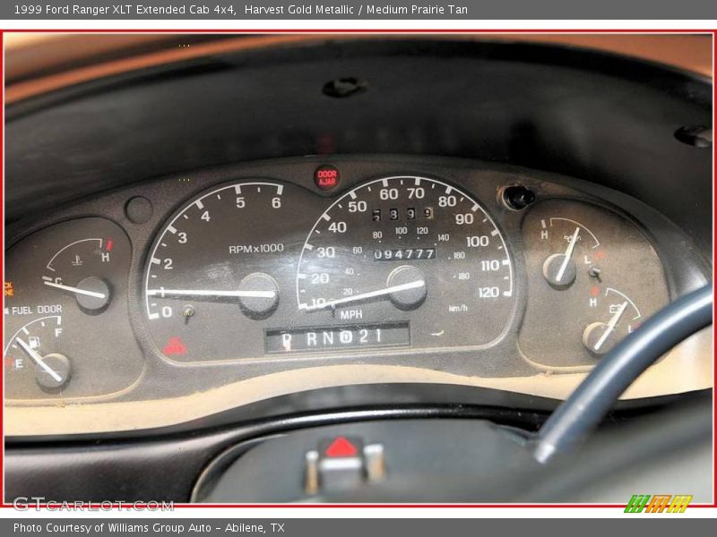 Harvest Gold Metallic / Medium Prairie Tan 1999 Ford Ranger XLT Extended Cab 4x4