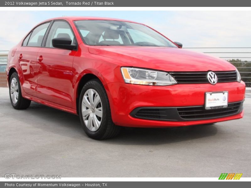 Tornado Red / Titan Black 2012 Volkswagen Jetta S Sedan