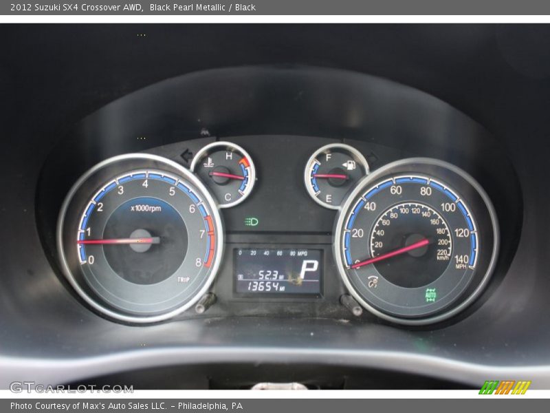 Black Pearl Metallic / Black 2012 Suzuki SX4 Crossover AWD