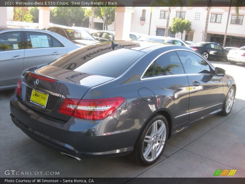 Steel Grey Metallic / Black 2010 Mercedes-Benz E 550 Coupe