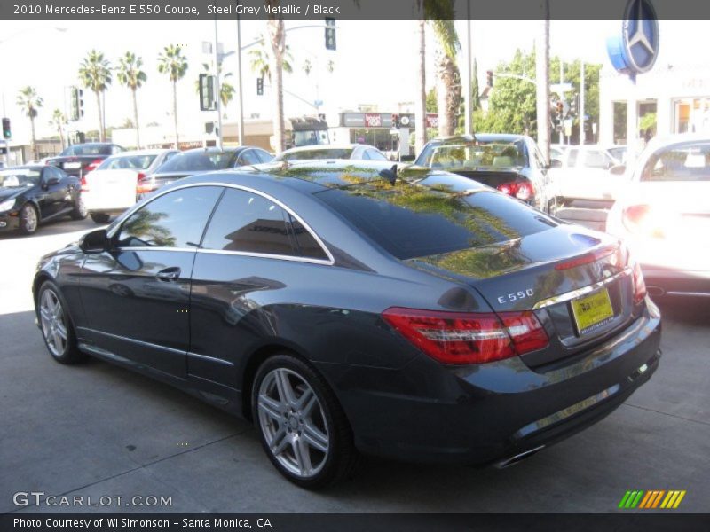 Steel Grey Metallic / Black 2010 Mercedes-Benz E 550 Coupe