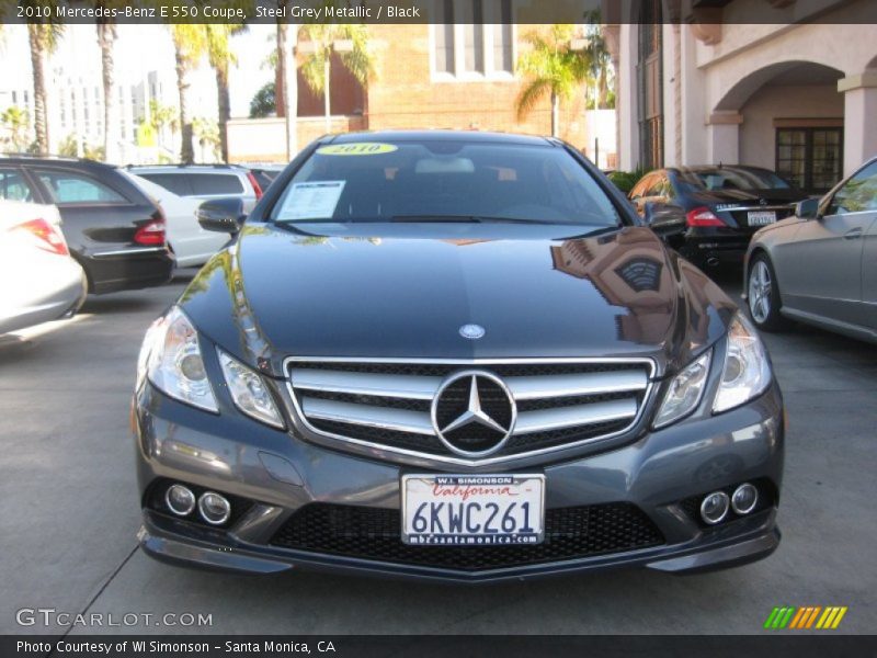 Steel Grey Metallic / Black 2010 Mercedes-Benz E 550 Coupe