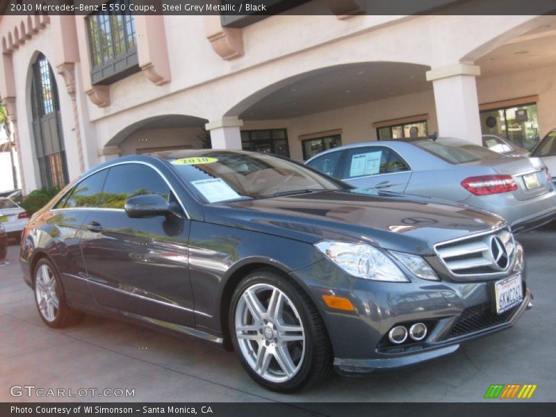 Steel Grey Metallic / Black 2010 Mercedes-Benz E 550 Coupe