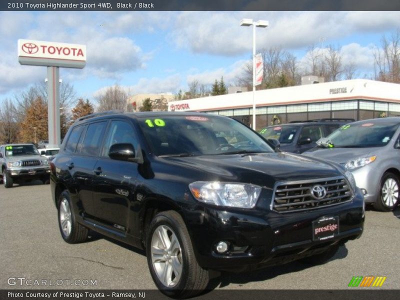 Black / Black 2010 Toyota Highlander Sport 4WD
