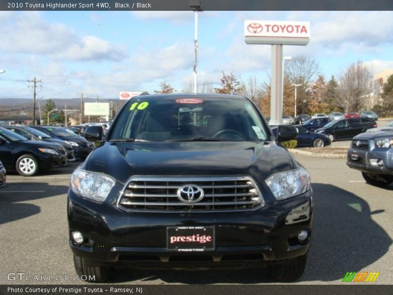 Black / Black 2010 Toyota Highlander Sport 4WD