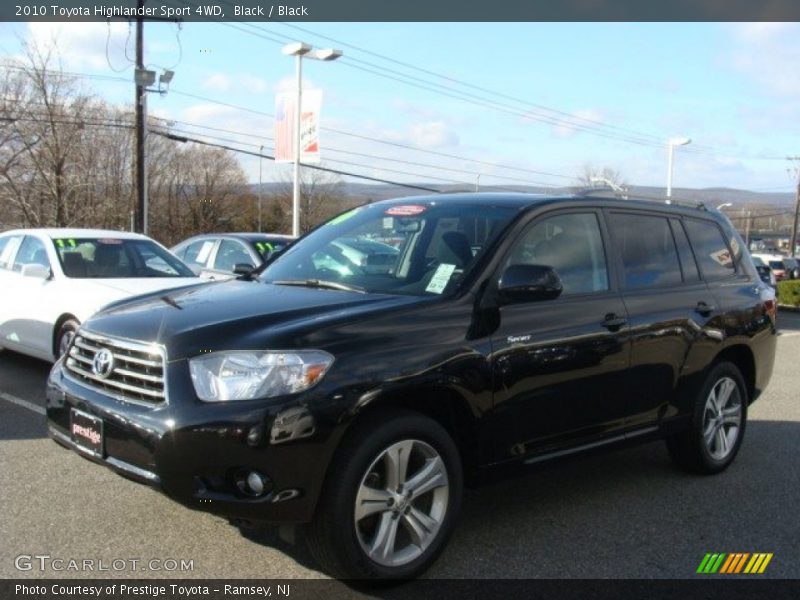 Black / Black 2010 Toyota Highlander Sport 4WD