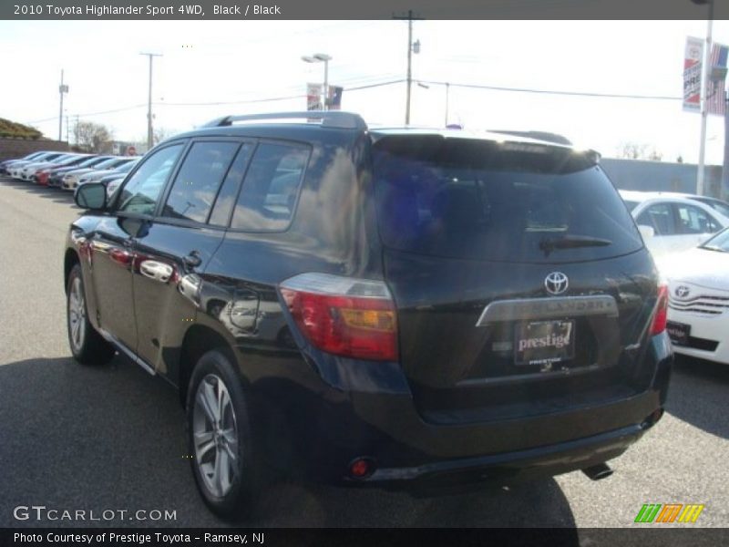 Black / Black 2010 Toyota Highlander Sport 4WD