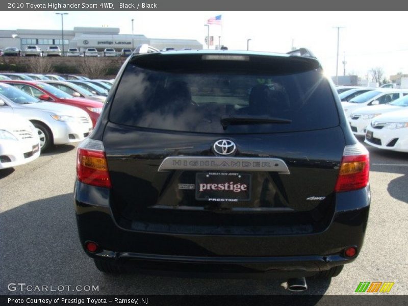 Black / Black 2010 Toyota Highlander Sport 4WD