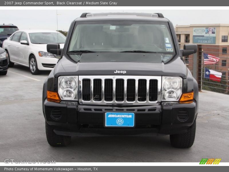 Black Clearcoat / Medium Slate Gray 2007 Jeep Commander Sport