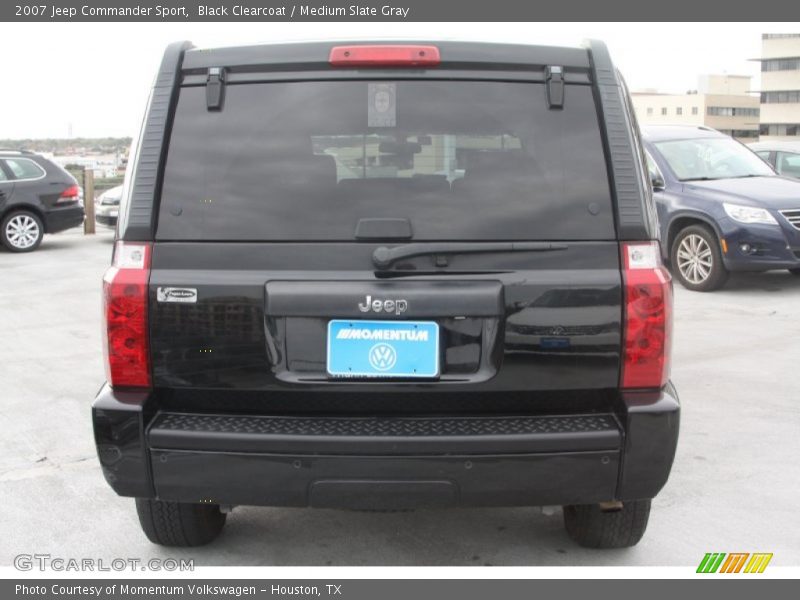 Black Clearcoat / Medium Slate Gray 2007 Jeep Commander Sport