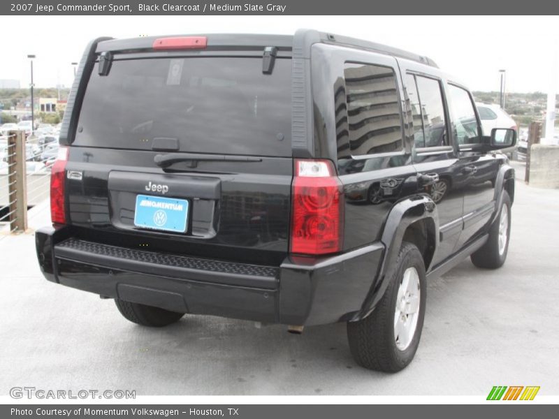 Black Clearcoat / Medium Slate Gray 2007 Jeep Commander Sport