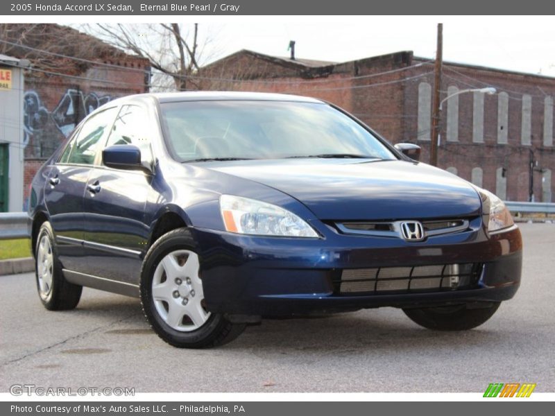 Eternal Blue Pearl / Gray 2005 Honda Accord LX Sedan