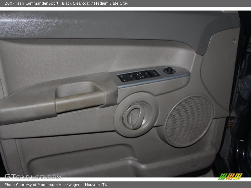Black Clearcoat / Medium Slate Gray 2007 Jeep Commander Sport
