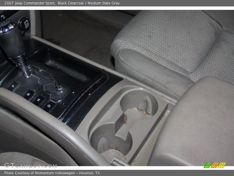 Black Clearcoat / Medium Slate Gray 2007 Jeep Commander Sport