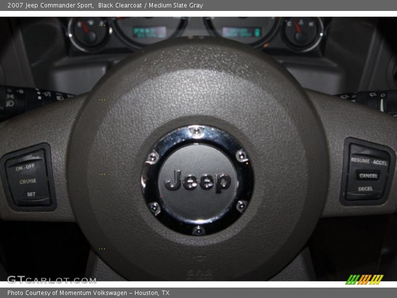 Black Clearcoat / Medium Slate Gray 2007 Jeep Commander Sport
