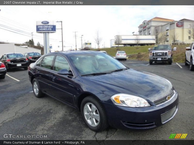 Imperial Blue Metallic / Gray 2007 Chevrolet Impala LT
