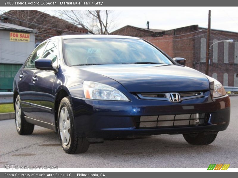 Eternal Blue Pearl / Gray 2005 Honda Accord LX Sedan