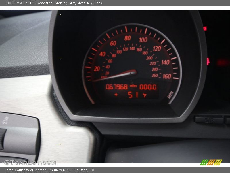 Sterling Grey Metallic / Black 2003 BMW Z4 3.0i Roadster