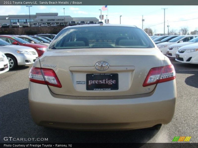 Sandy Beach Metallic / Bisque 2011 Toyota Camry LE