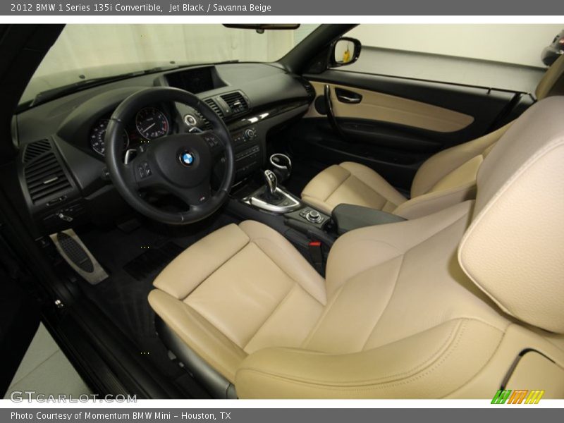 Jet Black / Savanna Beige 2012 BMW 1 Series 135i Convertible
