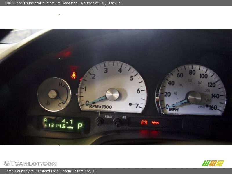 Whisper White / Black Ink 2003 Ford Thunderbird Premium Roadster