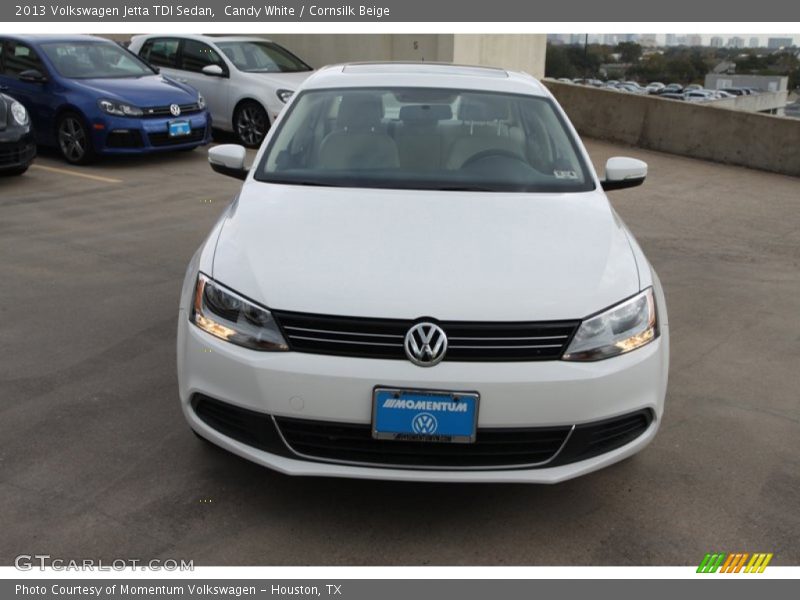 Candy White / Cornsilk Beige 2013 Volkswagen Jetta TDI Sedan