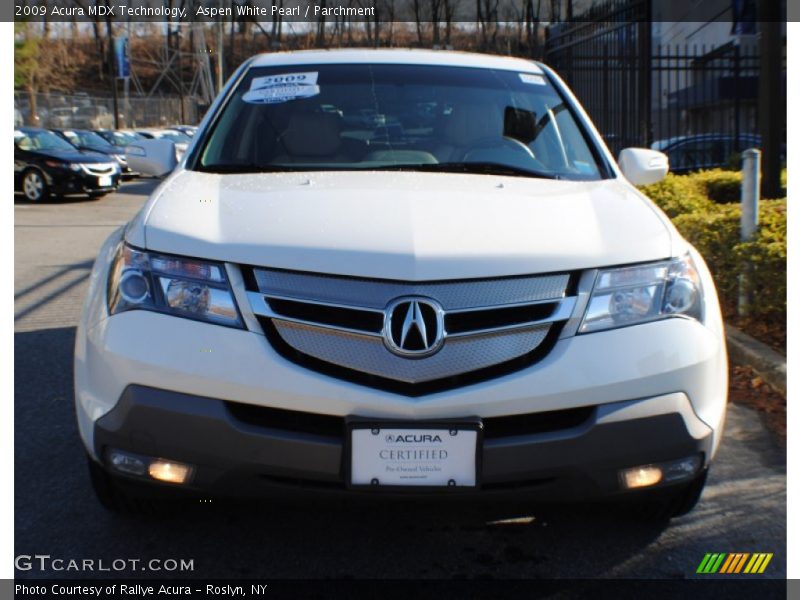 Aspen White Pearl / Parchment 2009 Acura MDX Technology