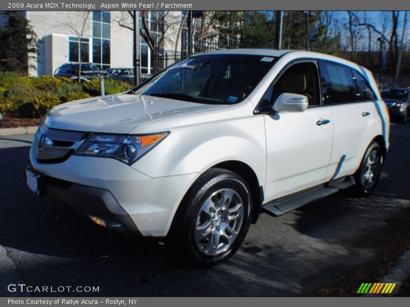 Aspen White Pearl / Parchment 2009 Acura MDX Technology