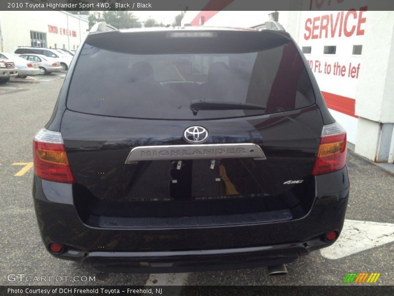 Black / Black 2010 Toyota Highlander Sport 4WD
