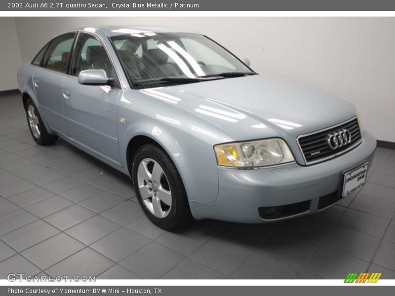 Crystal Blue Metallic / Platinum 2002 Audi A6 2.7T quattro Sedan