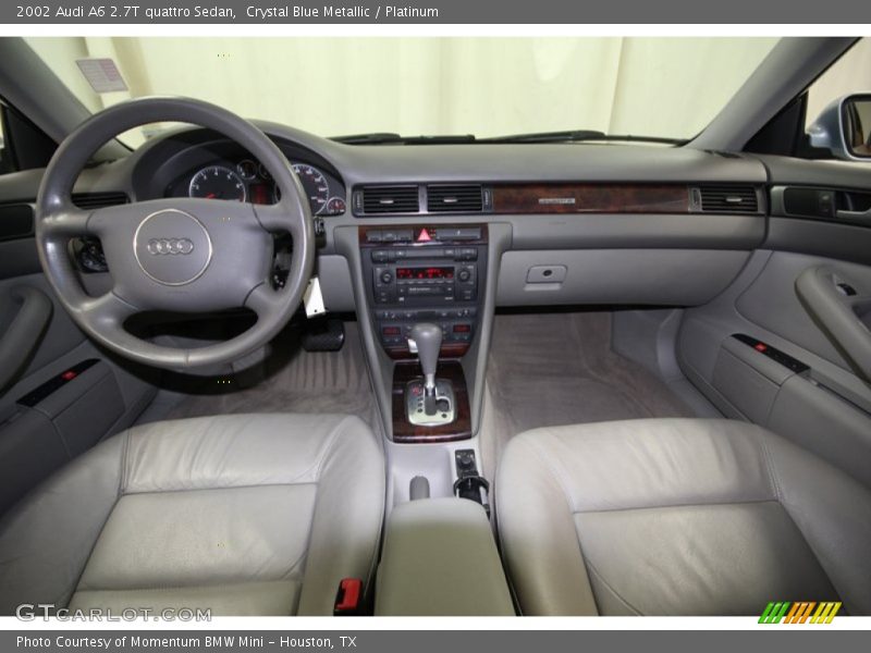 Crystal Blue Metallic / Platinum 2002 Audi A6 2.7T quattro Sedan