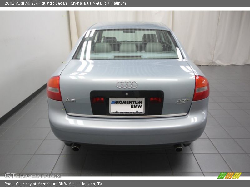 Crystal Blue Metallic / Platinum 2002 Audi A6 2.7T quattro Sedan