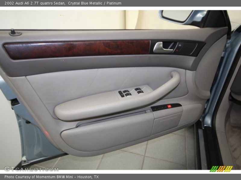 Crystal Blue Metallic / Platinum 2002 Audi A6 2.7T quattro Sedan