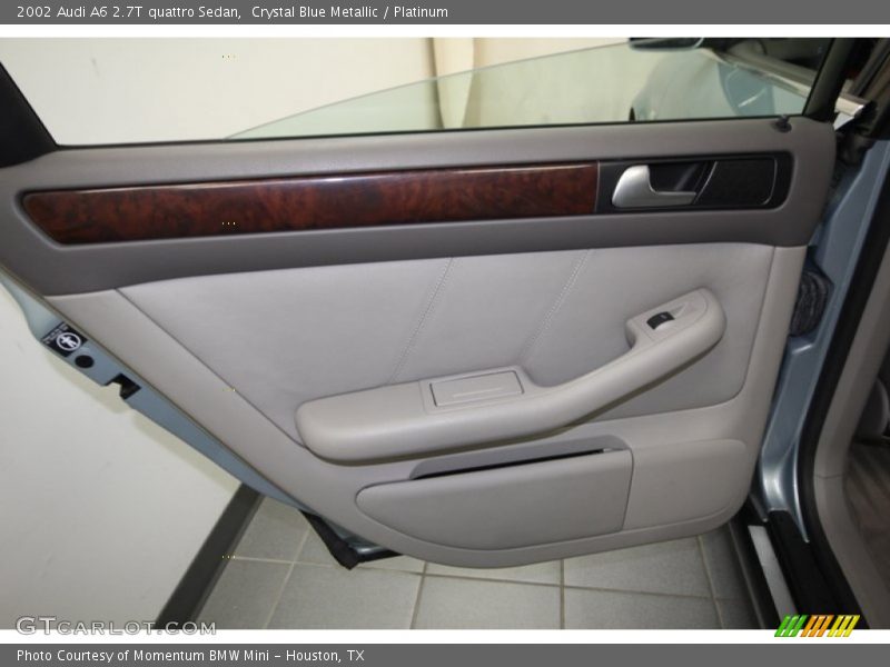 Crystal Blue Metallic / Platinum 2002 Audi A6 2.7T quattro Sedan