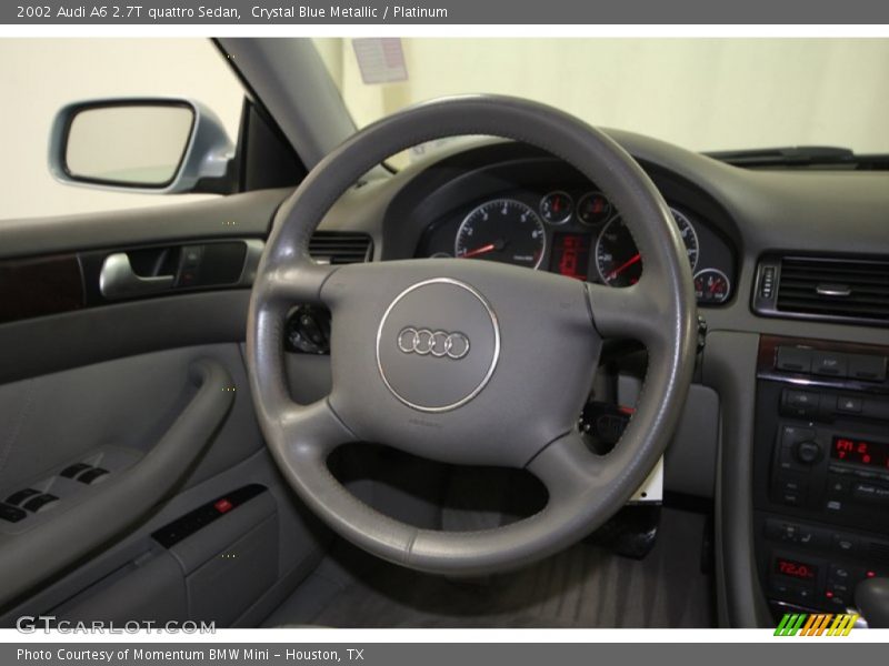 Crystal Blue Metallic / Platinum 2002 Audi A6 2.7T quattro Sedan