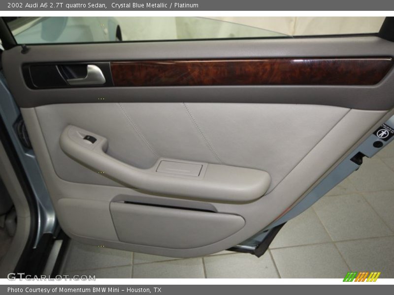 Crystal Blue Metallic / Platinum 2002 Audi A6 2.7T quattro Sedan