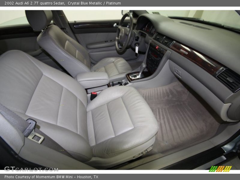 Crystal Blue Metallic / Platinum 2002 Audi A6 2.7T quattro Sedan
