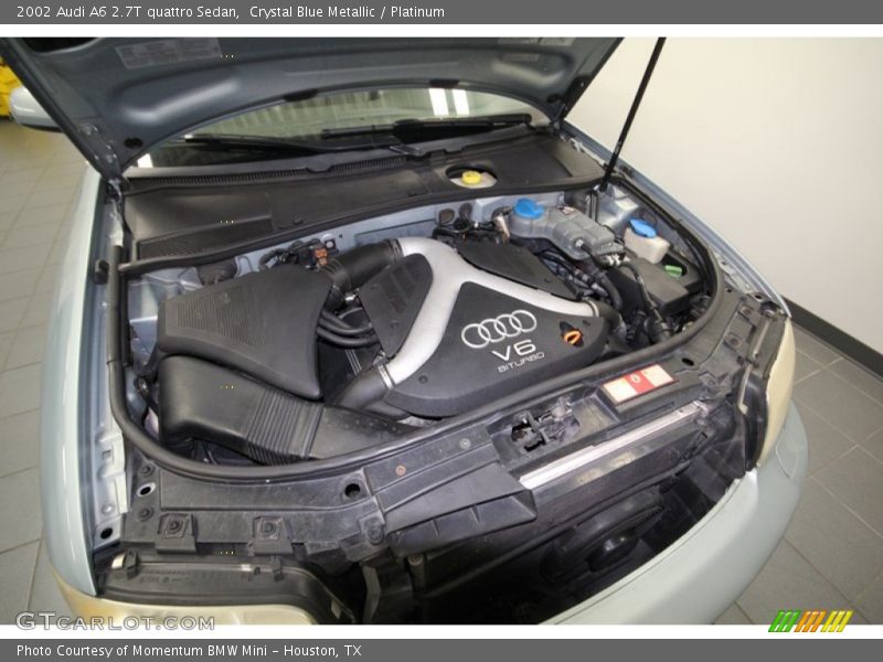 Crystal Blue Metallic / Platinum 2002 Audi A6 2.7T quattro Sedan